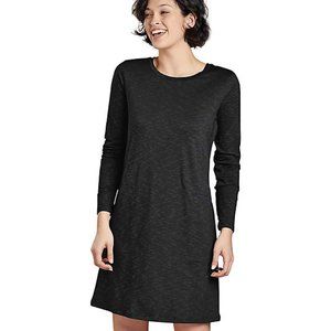 Toad & Co Black Windmere Long Sleeved Organic Cotton Dress Pockets - XL